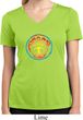 Ladies Peace Shirt Psychedelic Peace Moisture Wicking V-neck Tee
