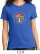 Ladies Peace Shirt Psychedelic Peace Tee T-Shirt