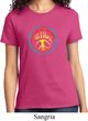 Ladies Peace Shirt Psychedelic Peace Tee T-Shirt