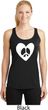 Ladies Peace Tank Top Hippie Heart Peace Dry Wicking Racerback