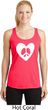 Ladies Peace Tank Top Hippie Heart Peace Dry Wicking Racerback