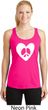 Ladies Peace Tank Top Hippie Heart Peace Dry Wicking Racerback