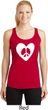 Ladies Peace Tank Top Hippie Heart Peace Dry Wicking Racerback