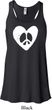 Ladies Peace Tank Top Hippie Heart Peace Flowy Racerback