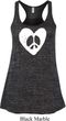 Ladies Peace Tank Top Hippie Heart Peace Flowy Racerback