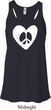 Ladies Peace Tank Top Hippie Heart Peace Flowy Racerback