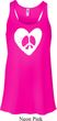 Ladies Peace Tank Top Hippie Heart Peace Flowy Racerback