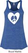 Ladies Peace Tank Top Hippie Heart Peace Flowy Racerback