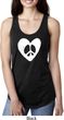 Ladies Peace Tank Top Hippie Heart Peace Ideal Racerback