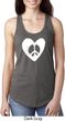 Ladies Peace Tank Top Hippie Heart Peace Ideal Racerback