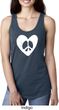 Ladies Peace Tank Top Hippie Heart Peace Ideal Racerback