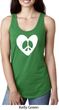 Ladies Peace Tank Top Hippie Heart Peace Ideal Racerback