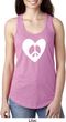Ladies Peace Tank Top Hippie Heart Peace Ideal Racerback