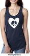 Ladies Peace Tank Top Hippie Heart Peace Ideal Racerback