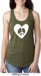 Ladies Peace Tank Top Hippie Heart Peace Ideal Racerback