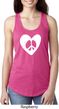 Ladies Peace Tank Top Hippie Heart Peace Ideal Racerback