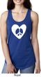 Ladies Peace Tank Top Hippie Heart Peace Ideal Racerback