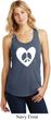 Ladies Peace Tank Top Hippie Heart Peace Racerback