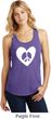 Ladies Peace Tank Top Hippie Heart Peace Racerback
