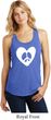 Ladies Peace Tank Top Hippie Heart Peace Racerback