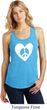 Ladies Peace Tank Top Hippie Heart Peace Racerback
