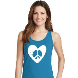 Ladies Peace Tank Top Hippie Heart Peace Tanktop Ladies Peace Tank Top Hippie Heart Peace Tanktop