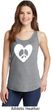 Ladies Peace Tank Top Hippie Heart Peace Tanktop