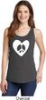 Ladies Peace Tank Top Hippie Heart Peace Tanktop