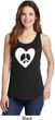 Ladies Peace Tank Top Hippie Heart Peace Tanktop