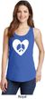 Ladies Peace Tank Top Hippie Heart Peace Tanktop