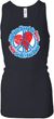 Ladies Peace Tanktop All You Need is Love Longer Length Racerback Tank