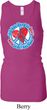 Ladies Peace Tanktop All You Need is Love Longer Length Racerback Tank
