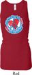 Ladies Peace Tanktop All You Need is Love Longer Length Racerback Tank