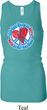 Ladies Peace Tanktop All You Need is Love Longer Length Racerback Tank