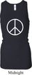 Ladies Peace Tanktop Basic Peace White Longer Length Racerback Tank