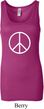 Ladies Peace Tanktop Basic Peace White Longer Length Tank Top