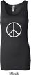 Ladies Peace Tanktop Basic Peace White Longer Length Tank Top