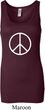 Ladies Peace Tanktop Basic Peace White Longer Length Tank Top