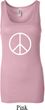 Ladies Peace Tanktop Basic Peace White Longer Length Tank Top