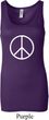 Ladies Peace Tanktop Basic Peace White Longer Length Tank Top