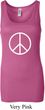 Ladies Peace Tanktop Basic Peace White Longer Length Tank Top