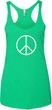 Ladies Peace Tanktop Basic Peace White Tri Blend Racerback Tank Top