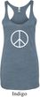 Ladies Peace Tanktop Basic Peace White Tri Blend Racerback Tank Top