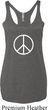 Ladies Peace Tanktop Basic Peace White Tri Blend Racerback Tank Top