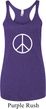 Ladies Peace Tanktop Basic Peace White Tri Blend Racerback Tank Top