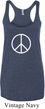 Ladies Peace Tanktop Basic Peace White Tri Blend Racerback Tank Top