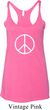 Ladies Peace Tanktop Basic Peace White Tri Blend Racerback Tank Top