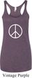 Ladies Peace Tanktop Basic Peace White Tri Blend Racerback Tank Top