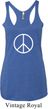 Ladies Peace Tanktop Basic Peace White Tri Blend Racerback Tank Top