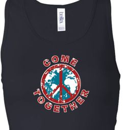 Ladies Peace Tanktop Come Together Longer Length Racerback Tank